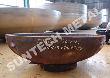 China Zirconium and CS Anticorrosion Pressure Vessel Clad Head 2/1 EHA R60702/Zr702 supplier