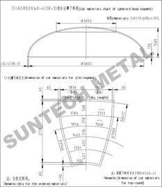 2/1 EHA Monel400 Nickel Alloy and Stainless Steel Clad head for Offshore Column supplier